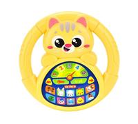 Oshhni Children Steering Wheel Toy Sensory Toy Game Hand -Eye Coordination Driving Controller Early Educator for Children's Day Gift, Yellow