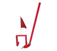 Oshhni Chinese Wooden Field Hockey with Goal for Indoor Sports, Multi-Purpose Accessories, 2-Inch Ball, Red