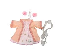 Oshhni Doll Dress Set, Doll Clothing, Comfortable, Stylish, Doll Accessories, Decoration, Doll Clothes, 30cm, for Bear Dolls , Orange