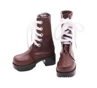 Oshhni Doll Shoes And Boots in 1: - Cool, Mini, PU, Leisure Costume, Miniature Model for 61 Cm Tall Female Action Figures, Brown