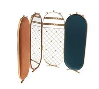 Oshhni Elegant Jewelry Display Stand for Earrings, Necklaces, and Bracelets - Desktop Organizer with Mirror, Blue