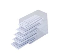 Oshhni Eyelash Storage Box,Eyelashes Pallet Holder, Acrylic Makeup Holder,Lash Display Organizer,for Long, Short, Medium Lashes, white