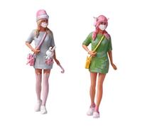 Oshhni Female Figures in 1/64 Scale, Photography Props, Miniature Models, Figures for DIY Projects, Scenes D