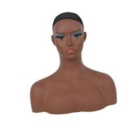 Oshhni Female Mannequin Head with Stable Shoulders, Hat Display Rack, Professional Mannequin Head Bust, Hat Display Stand