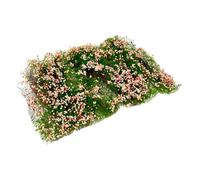Oshhni Flower Cluster Grass Tuft DIY,Flower Vegetation Group for Layout Railroad Scenery,Sand,Architecture Building Model, Pink red