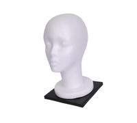 Oshhni Foam Mannequin Head Hair Glasses Hat Display Hairpiece Stand Manikin Head for Headphone, female