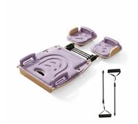 Oshhni Foldable Core Pilates Board Stretching Board Oak Wood Ab Exercise Board Extension System Suitable for Home Use Fitness Exercises , Purple , Standard