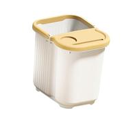 Oshhni Foot Bath with Lid, for Domestic Use, Relaxing, Practical And Resistant, with Points of, White Yellow, L
