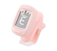 Oshhni -Guitar Tuner Multifunction 360 Degree Rotatable Bass Tuner Compact Tuner with Display for Violin Bass Chromatic Guitar, pink