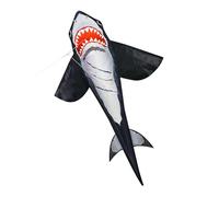 Oshhni Huge Easy to Fly Shark Kite, Portable Easy to Fly Lightweight Kids Flying Toy Animal Kite for Park, Yard, Travel, black