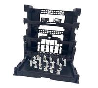 Oshhni Interlocking Display Base, Model Kit, Organizer, Showcase, Hobby, DIY Support, Birthday Gift, Builder Parts, Black, 16.5x11.5x16.5cm