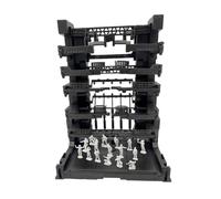 Oshhni Interlocking Display Base, Model Kit, Organizer, Showcase, Hobby, DIY Support, Birthday Gift, Builder Parts, Black, 16.5x11.5x21.5cm