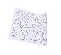 Oshhni Kids Coloring Poster Paper 12 X 118 Inch Accessories Development Hand Eye Coordination Indoor Or Outdoor Birthday Gift, Food