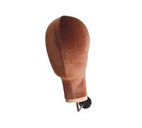 Oshhni Mannequin Head Wall Mount Wig Stand Multipurpose Wig Holder Hat Display Stand for Barbershop, Brown