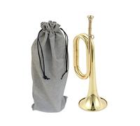 Oshhni Marching Bugle Solid Copper and Brass Bugle, Music Instrument with Mouthpiece for School, B