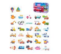 Oshhni Matching Puzzle Game, Matching Cards with Metal Storage Box, Multi-purpose Educational Toy for Preschool Children, Portable Educational Toy for, Transportation