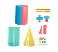 Oshhni Math Teaching Materials: Volume, Surface Area Demonstration Kit, Geometry Model Set for Elementary School Classrooms