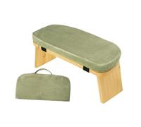 Oshhni Meditation Bench with Cushion Ergonomic Kneeling Stool Soft for Living Room Home, green