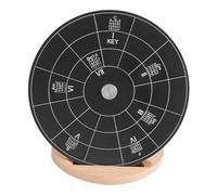 Oshhni Melodic Tool Circle of Fifths Wheel, Aluminum Alloy Round Musical Melody Tool for Singers Songwriters, L with base