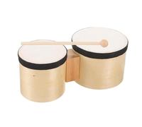 Oshhni Mini Bongo Drum, Tambourines, Attractive Sound, Portable Wooden Hand Drum, Bongos for Adults, for Performances, Early Education 1-3