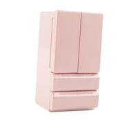 Oshhni Miniature Dollhouse Refrigerator, Mini Fridge Decoration, DIY Micro Scene, Kitchen Accessory, Role-playing, Dollhouse Decoration, Simulation