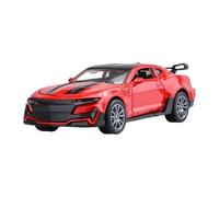 Oshhni Miniature Model Car at 1:36 Scale, Made of Die-cast Metal, with Pull-back Mechanism And 4 Opening Doors: A Toy Car, Red