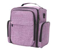 Oshhni Nail Polish Organizer,Travel Case Tote Three Layer Gel Polish Storage Bag for Nail Tech Nails Supplies Makeup Cosmetics, Violet