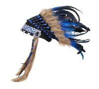 Oshhni Native American Indian Headdress Exaggerate Costume Accessories for Carnival, Blue