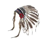 Oshhni Native American Indian Headdress Headpiece for Role Playing Show, Brown