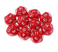 Oshhni Pack of 10 Opaque D16 Dice for RPG Adventures, Red