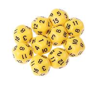 Oshhni Pack of 10 Opaque D16 Dice for RPG Adventures, Yellow