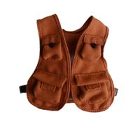 Oshhni Photography Vest for 1/12 Or 1/8 BJD Figures, Clothing Accessory for Figures, Easy to Put on, Costume, Quality, Outfit, Orange