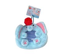 Oshhni Plush Doll Keychain Earbuds Case Pouch Storage Bag Novelty Funny Mini Handbag Purse Pendant, Blue