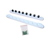 Oshhni Pool Cue Rack Cue Sticks Wall Rack with Screws Space Saver Professional Wall Mount Billiard Pool Cue Holder for Clubhouse, White