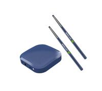Oshhni Portable Air Drum Set, Electric Air Drum Set, Pocket Size Electronic Drum Set for Music Lovers, Kids And Adults, Blue Basic version
