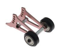 Oshhni RC Car Wheel Accessory, Professional to Install, Direct Replacement for RC Car Parts, Aluminum Alloy for The CW01 Lunchbox, Champagne, Dual Wheel