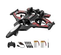 Oshhni RC Model Airplane with LED, Glider for Outdoor Use, Collision Test, 4-channel Foam Airplane for Children, Red 2RC