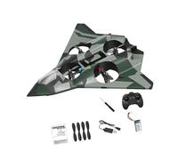 Oshhni Remote Control Airplane Fighter Model for Kids Boys Portable Easy to Fly 4 Channel with Light RC Glider EVA Aircraft, green