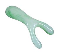 Oshhni Resin Nose Massage, Multifunction, Smooth, Y Shaped, Portable Manual Handheld Guasha Board, Massaging Tool for Head Eye Neck Hand, Green