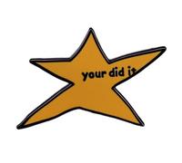 Oshhni Reward Button Pins Recognition Pins with Positive Star Shaped Words “You Did It” Incentive Supplies