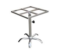 Oshhni Rotating Paint Rack, Spray Paint Table, Movable Paint Stand with Wheels for Model Making Product Display Product Packaging, Square 500mmx500mm