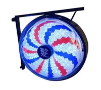 Oshhni Round Barber Pole Light Outdoor Creative Colorful Wall Mount Outdoor Hanging