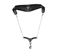 Oshhni Sax PU Leather Strap Padded Wind Instrument Strap Sax Neck Strap for Saxophone Alto Tenor Sax, Black