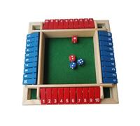 Oshhni Shut The Box Educational Numeracy Skills Wooden Number Board Children Early Education Traditional Game for Digital Flop Game (Multicolor)