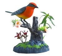 Oshhni Singing Chirping Motion Toy Parrot Operated Sound Activated Device Detailed Perch Suitable for Gifts Home Decorati, A