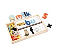 Oshhni Spell Learning Toy Board Letters with Box Toddlers Educational Toy Game Letter Spelling Game