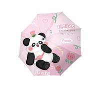 Oshhni Sun Protection Umbrella Stable Outdoor Rainproof Four-Folding Folding Umbrella, Cute Panda