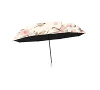 Oshhni Sun Umbrella Travel Umbrella Automatic Floral Print Lightweight for Sunny and Rainy Days Water Resistant Sun Rain Umbrella