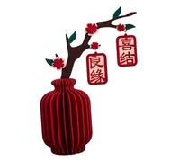 Oshhni Table Decoration for The Chinese New Year 2026: Vase, Honeycomb-shaped Table Arrangement, Style A