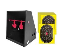 Oshhni Target with 20 Paper (7" X 9") And Target Box for Daily Training in The Garden, Oval Track
